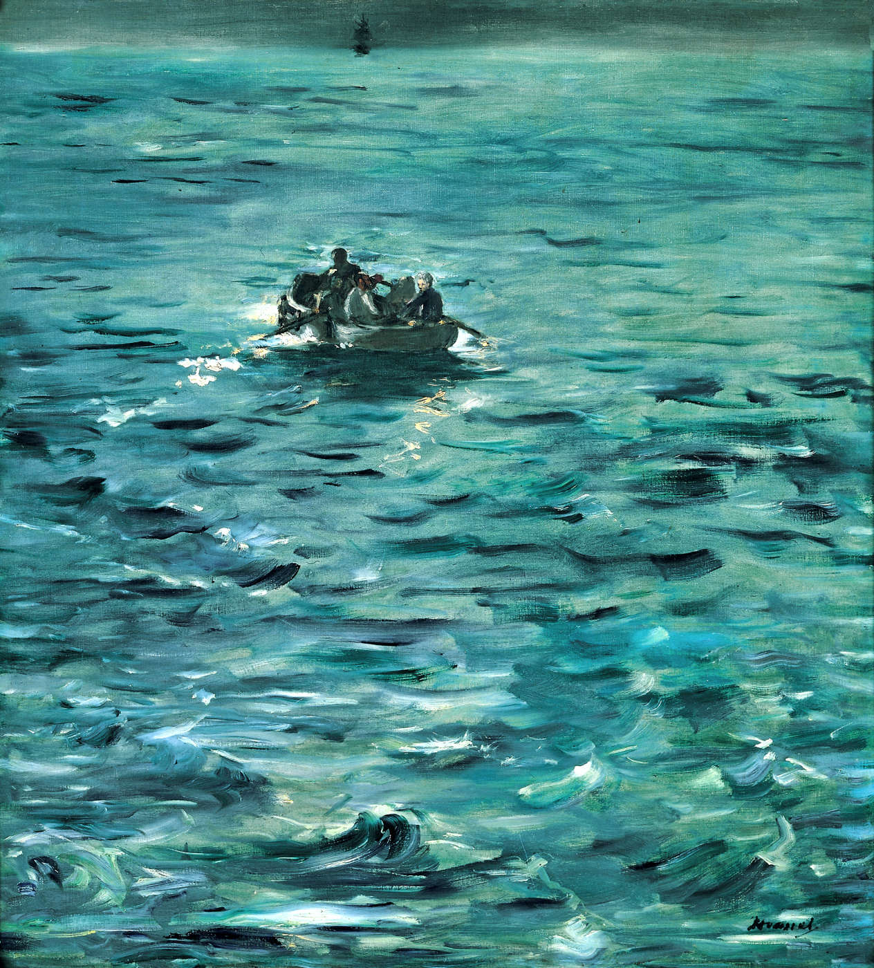 Rochefort's Escape (1881) - Edouard Manet Tablo