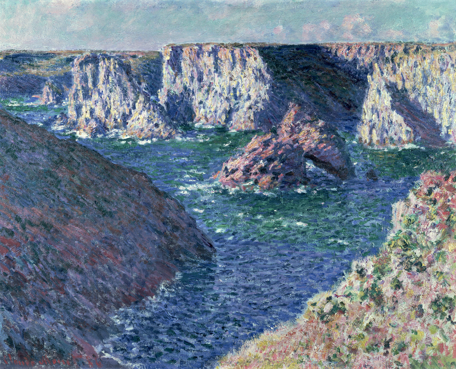 Rocks at Belle Ile (1886) - Claude Monet Tablo