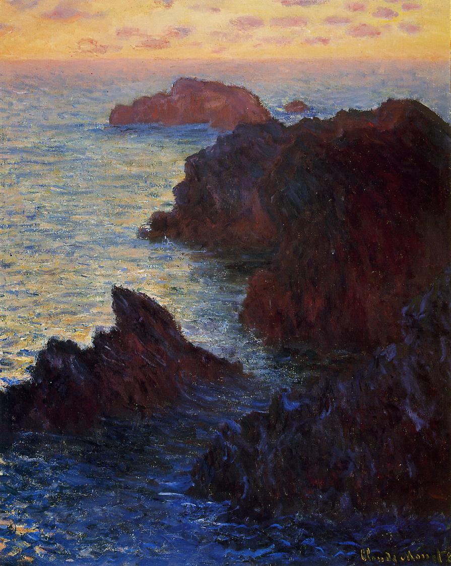Rocky Point at Port Goulphar (1886) - Claude Monet Tablo