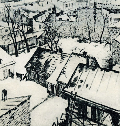Roofs (1931) - Mstislav Dobuzhinsky Tablo