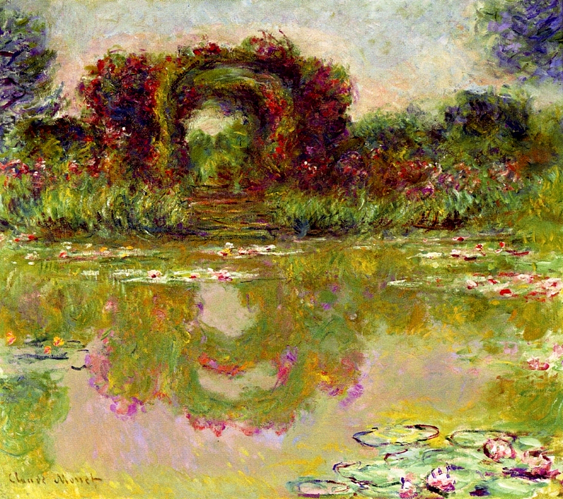 Rose Arches at Giverny (1913) - Claude Monet Tablo