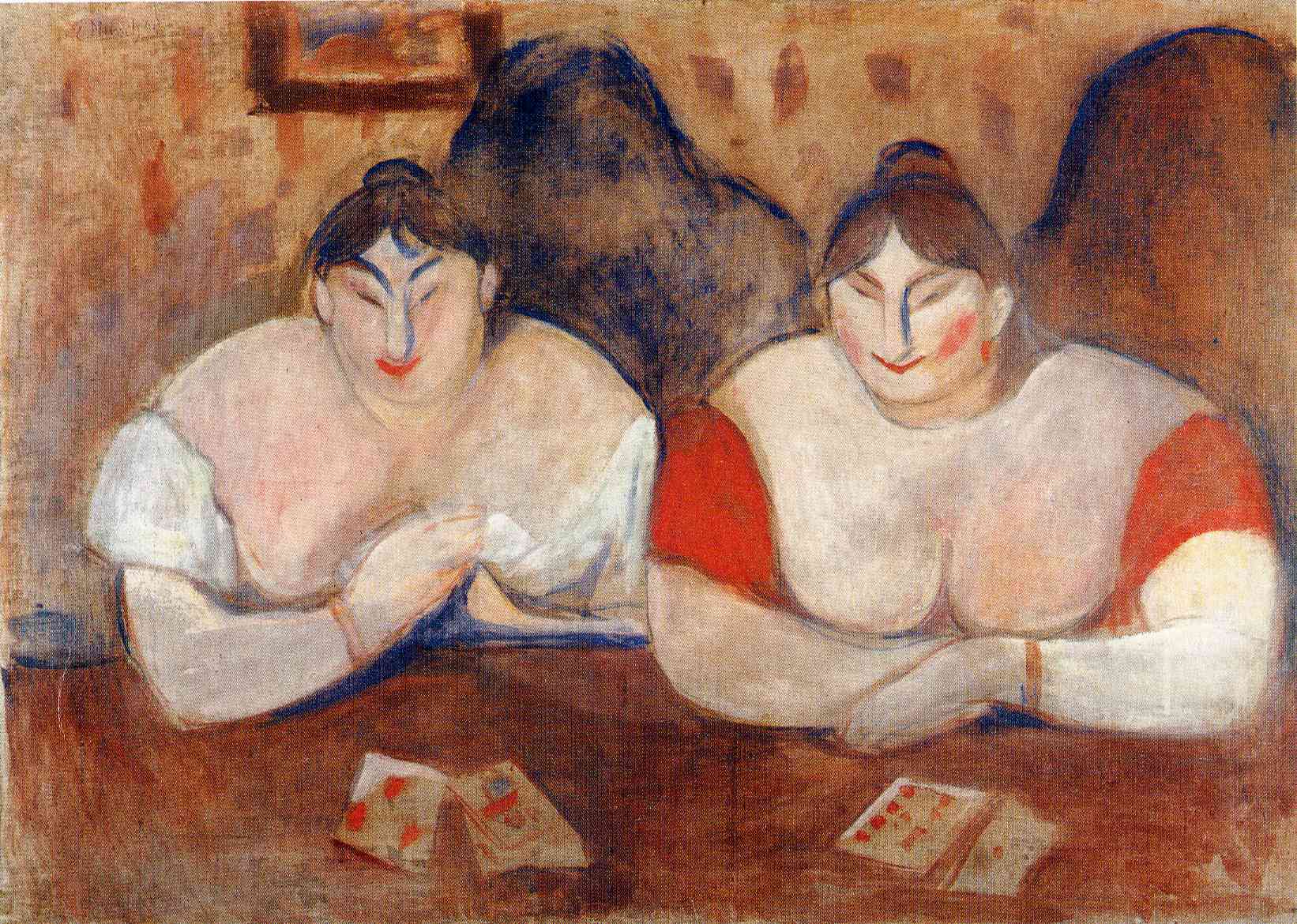 Rose and Amélie (1894) - Edvard Munch Tablo