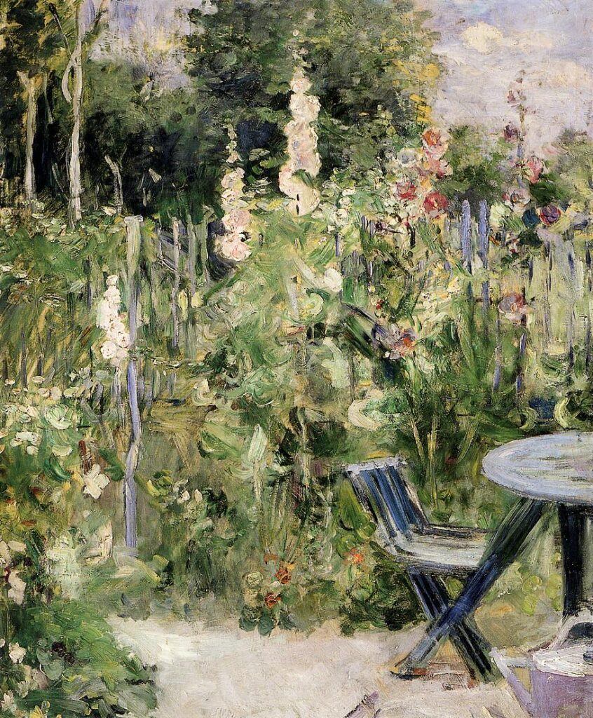 Roses Tremieres (Hollyhocks) (1884) - Berthe Morisot Tablo