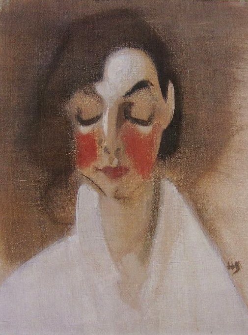 Rosy Cheeked Girl (1927) - Helene Schjerfbeck Tablo