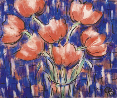 Rote Tulpen (1926) - Christian Rohlfs Tablo