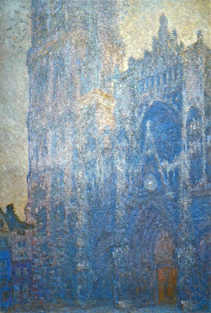 Rouen Cathedral The Portal Morning Effect (1894) - Claude Monet Tablo