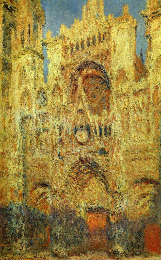 Rouen Cathedral at Sunset (1894) – Claude Monet Tablo
