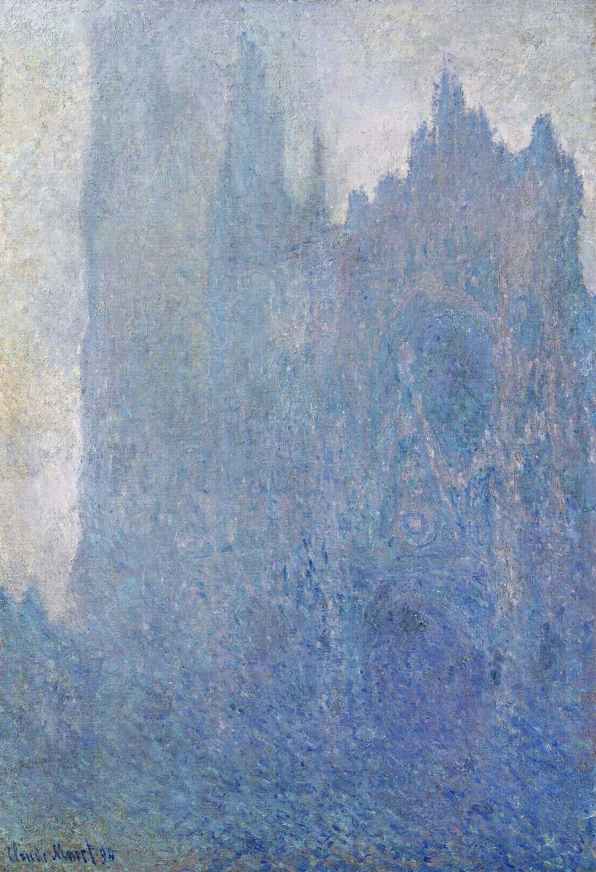 Rouen Cathedral in the Fog (1894) - Claude Monet Tablo