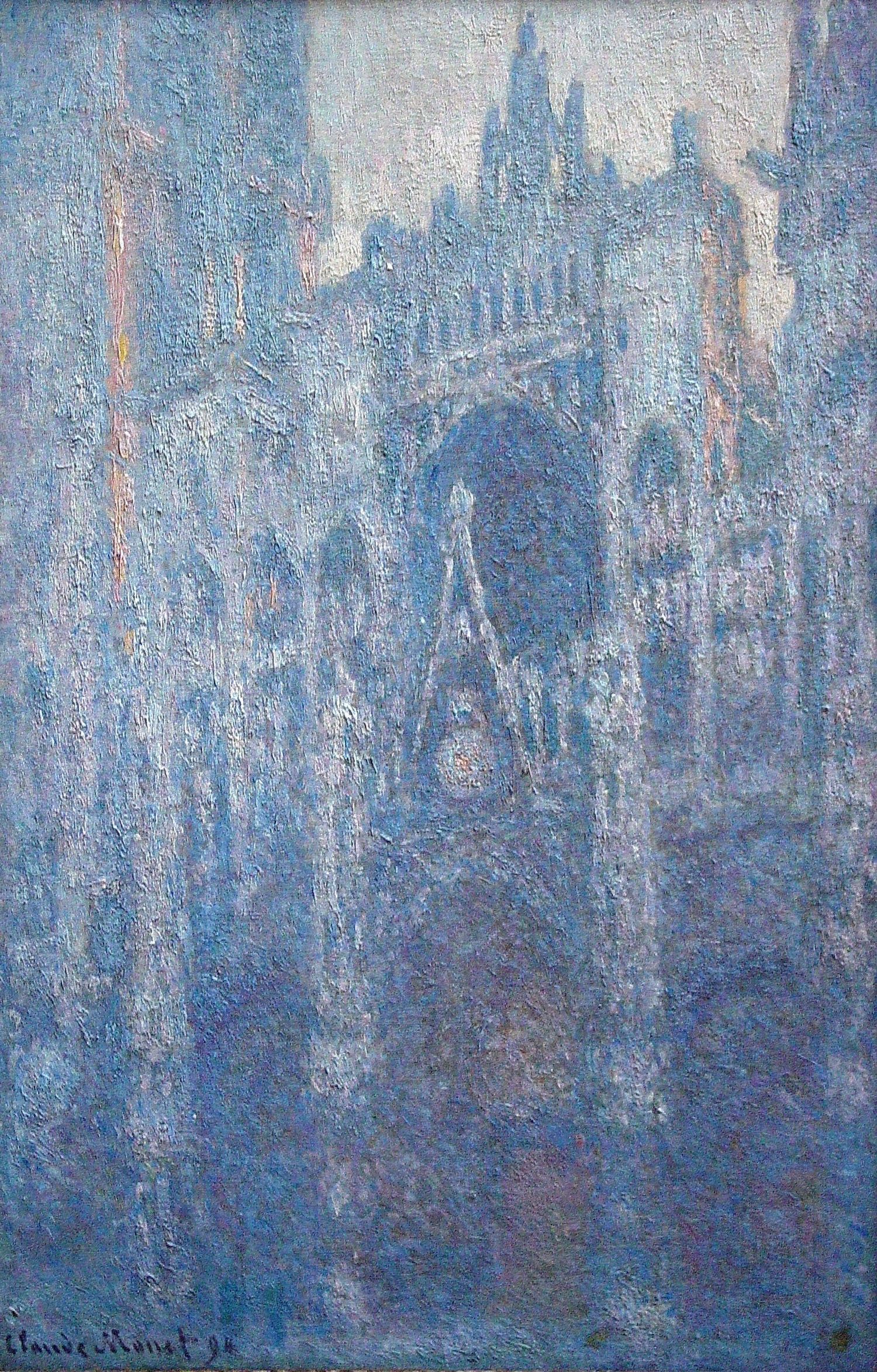 Rouen Cathedral, Clear Day (1894) - Claude Monet Tablo