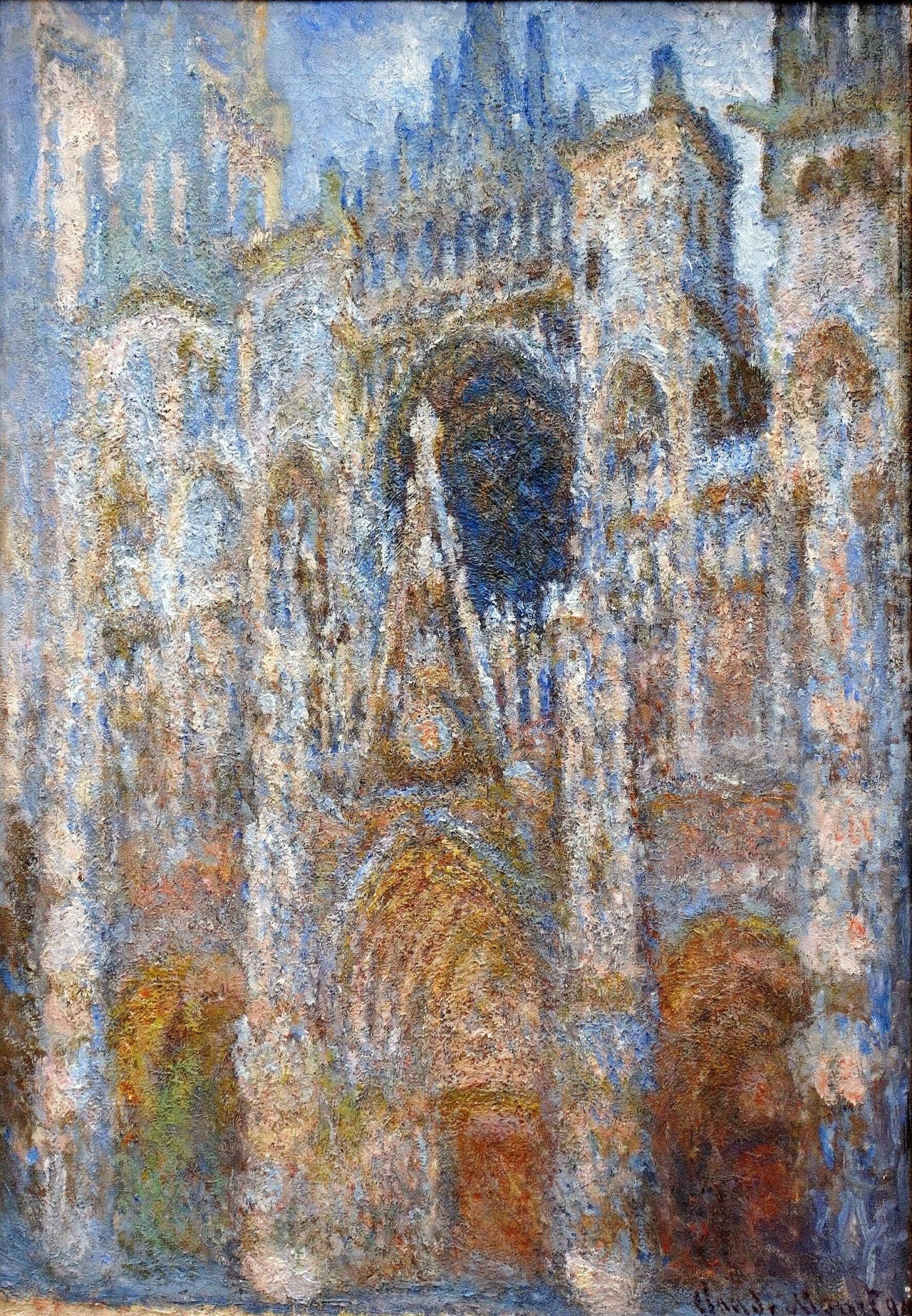 Rouen Cathedral, Magic in Blue (1894) - Claude Monet Tablo