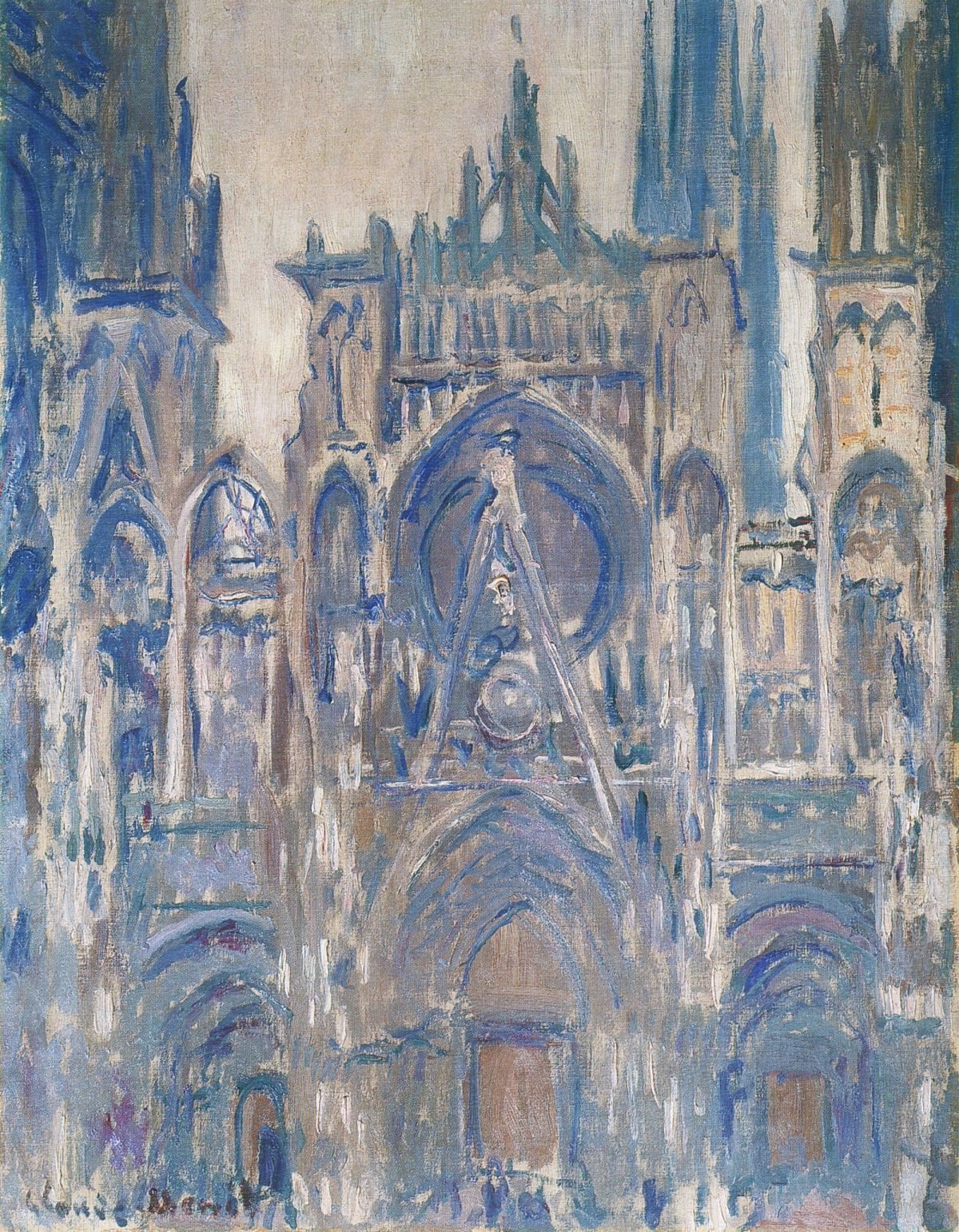 Rouen Cathedral, Study of the Portal (1892) - Claude Monet Tablo