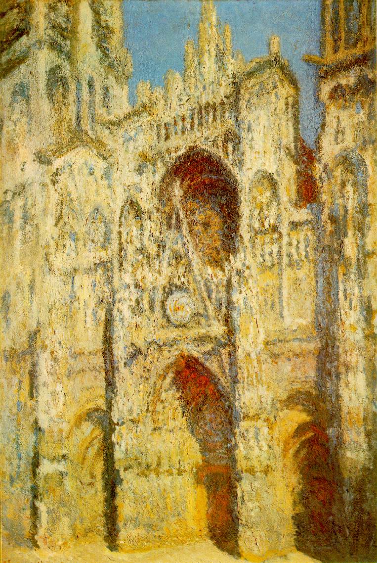 Rouen Cathedral, The Gate and The Tower (1894) - Claude Monet Tablo