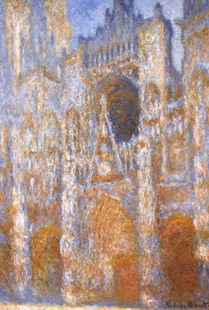 Rouen Cathedral, The Portal at Midday (1893) - Claude Monet Tablo