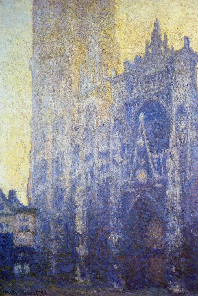 Rouen Cathedral, the Portal, Morning Effect (1894) - Claude Monet Tablo