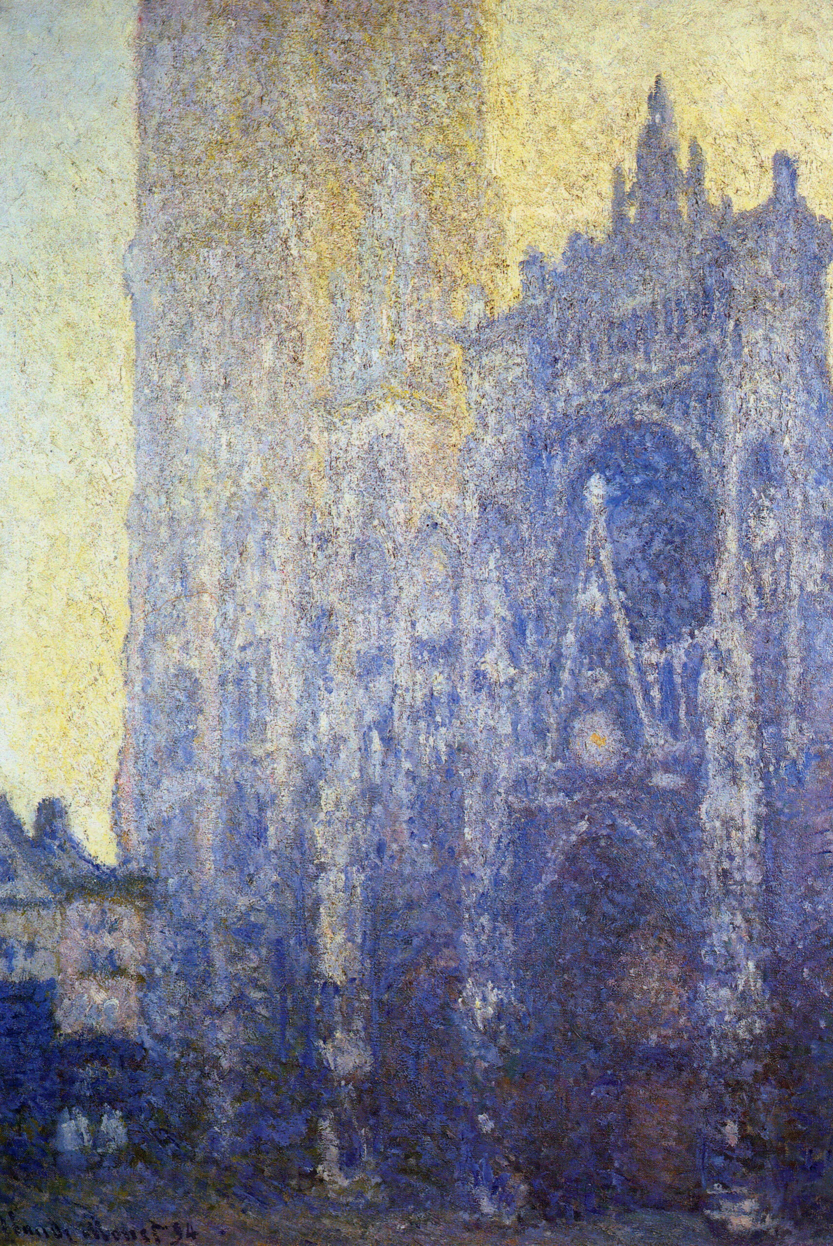 Rouen Cathedral, the Portal, Morning Effect (1894) - Claude Monet Tablo