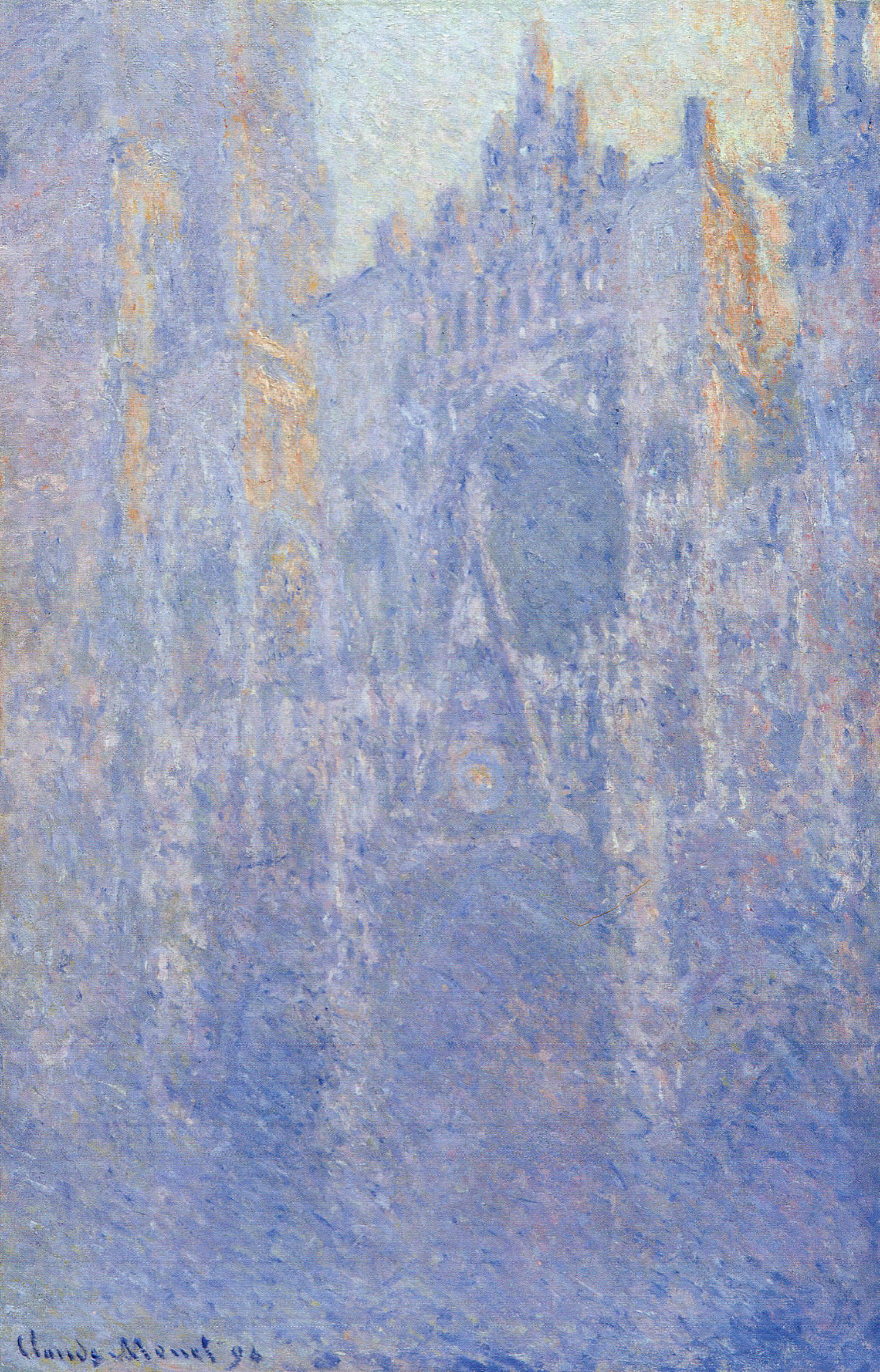Rouen Cathedral, the Portal, Morning Fog (1894) - Claude Monet Tablo