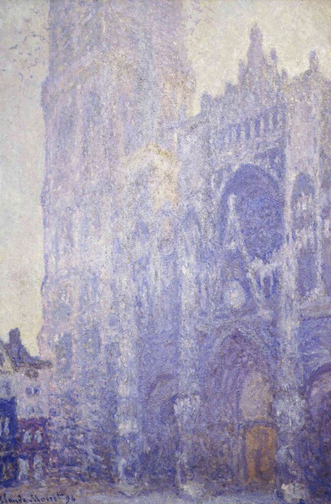 Rouen Cathedral; Morning White harmony (1894) - Claude Monet Tablo