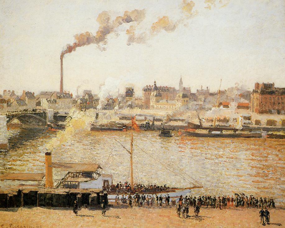 Rouen, Saint Sever Morning (1898) - Camille Pissarro Tablo