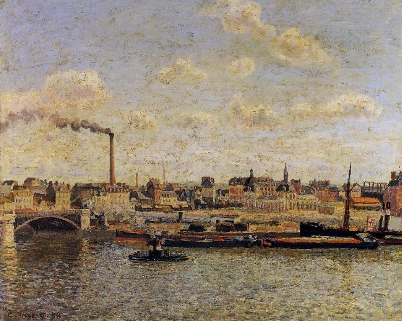 Rouen, Saint Sever, Afternoon (1898) - Camille Pissarro Tablo