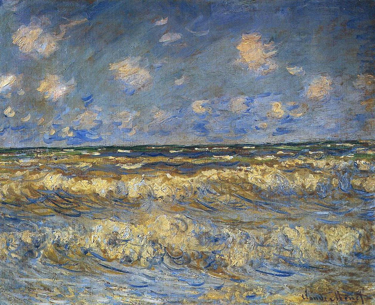 Rough Sea (1881) - Claude Monet Tablo