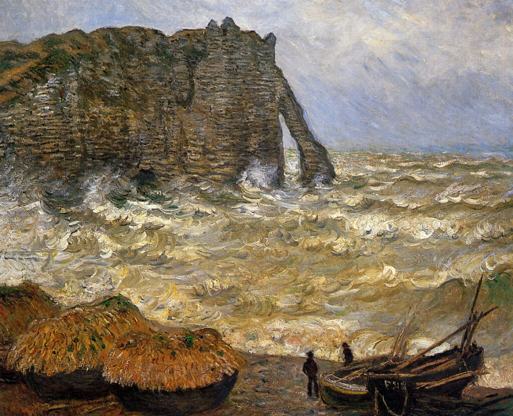 Rough Sea at Etretat (1883) - Claude Monet Tablo