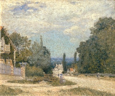 Route from Louveciennes (1873) - Alfred Sisley Tablo