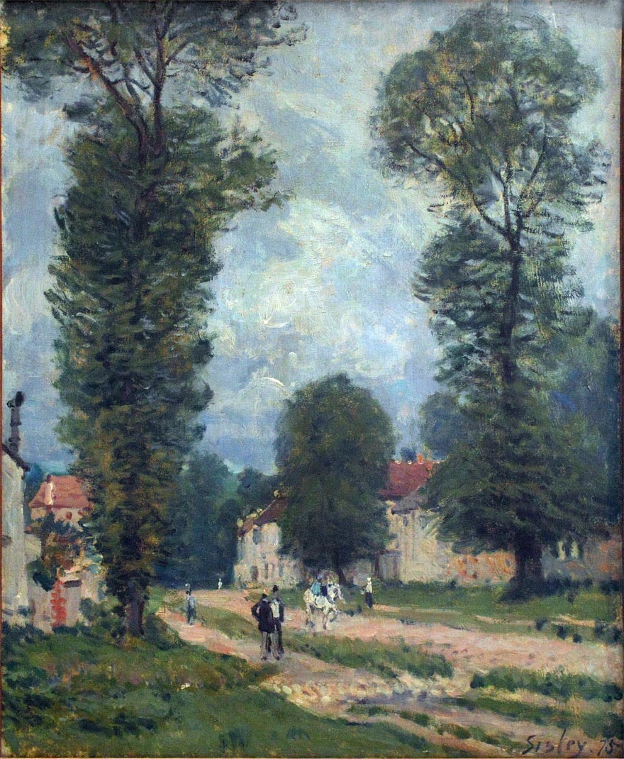 Route to Versailles (1875) - Alfred Sisley Tablo