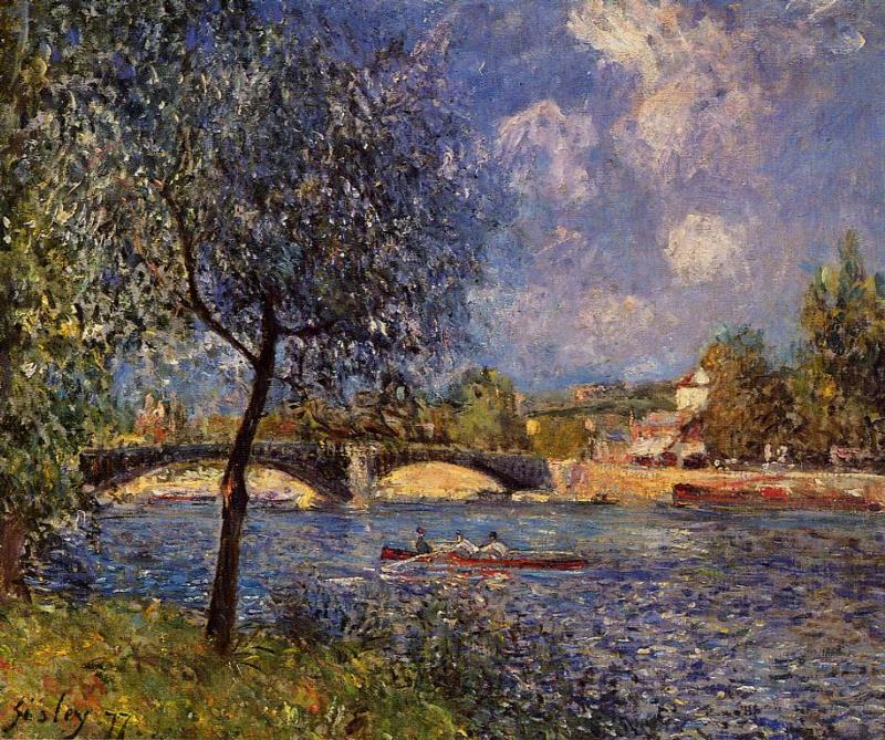 Rowers (1877) - Alfred Sisley Tablo