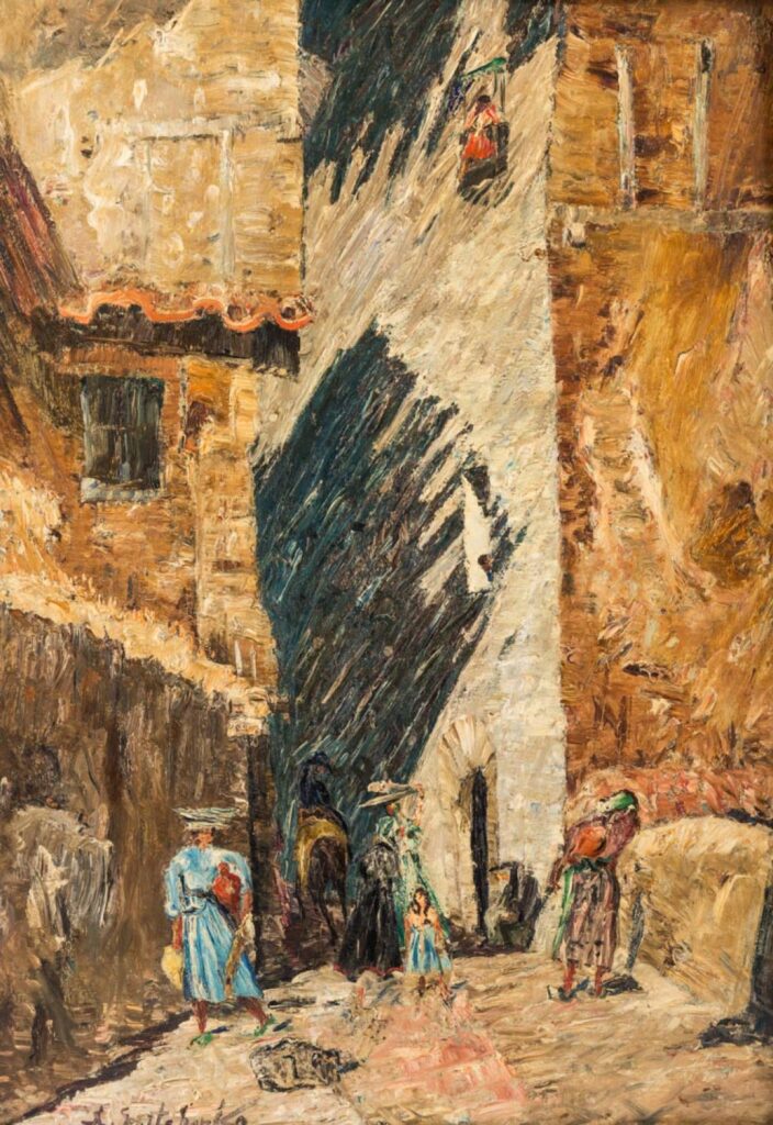 Rue D`Albarracin, Aragon (1934) - Alexis Gritchenko Tablo