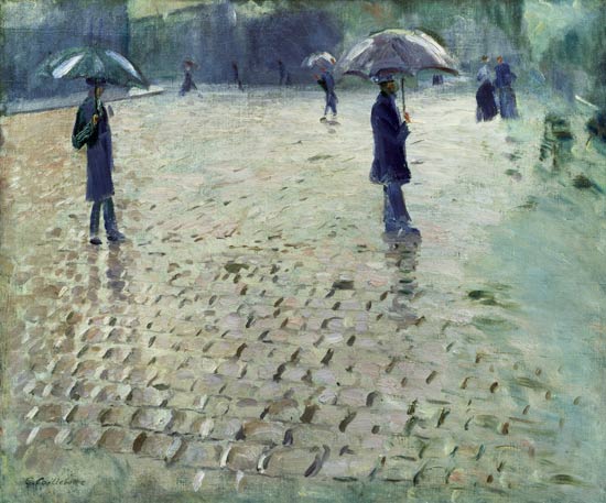 Rue De Paris, Jour De Pluie (étude) (1877) - Gustave Caillebotte Tablo