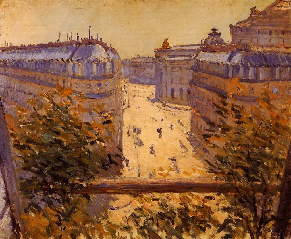 Rue Halevy, Balcony View (1878) - Gustave Caillebotte Tablo