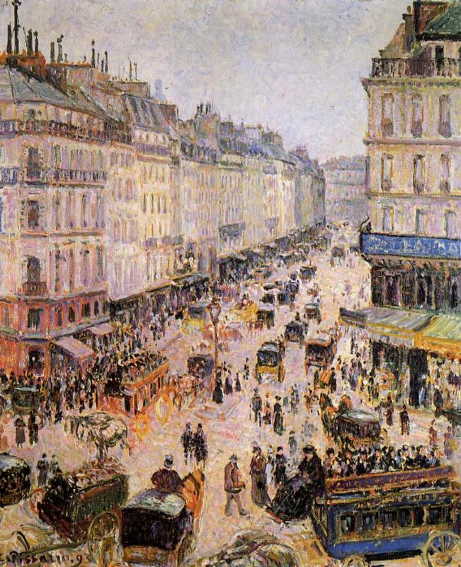 Rue Saint Lazare (1893) - Camille Pissarro Tablo