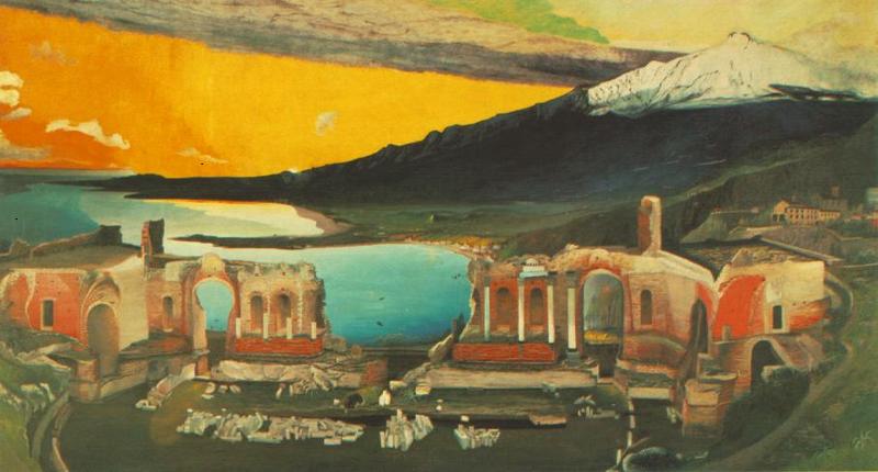 Ruins of the Ancient Theatre of Taormina (1905) - Tivadar Kosztka Csontváry Tablo
