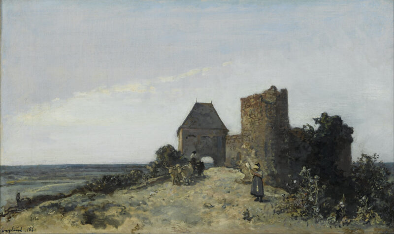 Ruins of the Castle in Rosemont (1861) - Johan Jongkind Tablo