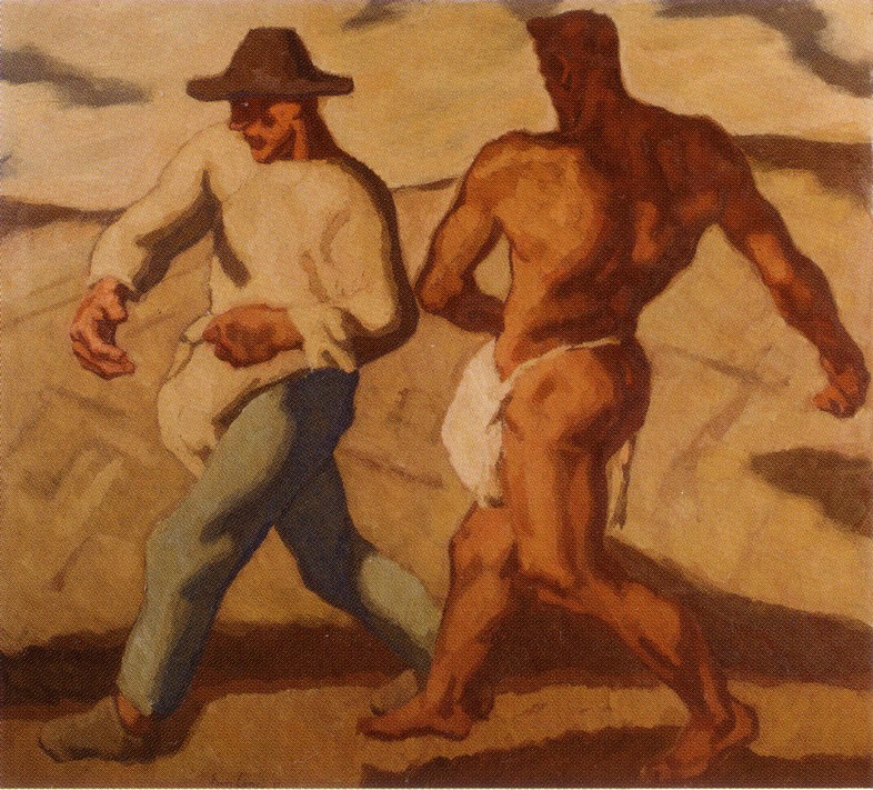 Sämann Und Teufel. Zweite Fassung (1921) - Albin Egger-Lienz Tablo