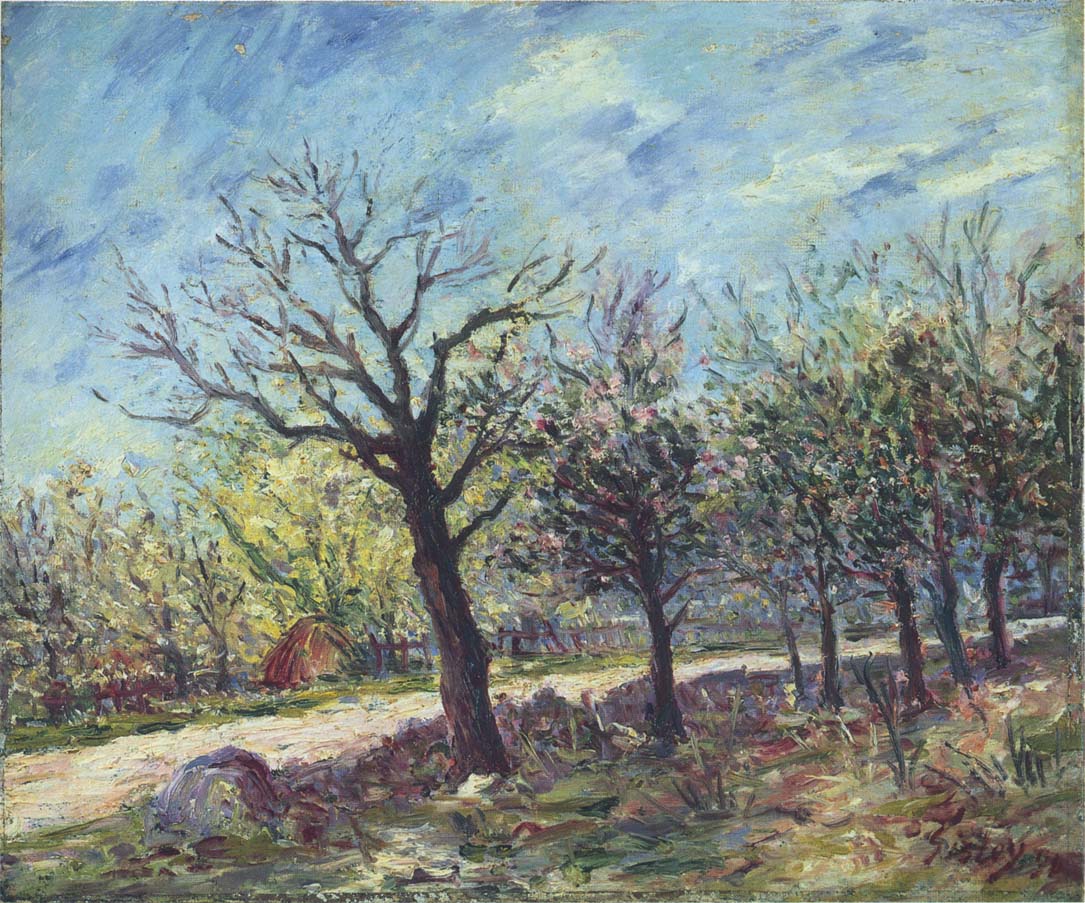 Sablons in Spring (1890) - Alfred Sisley Tablo