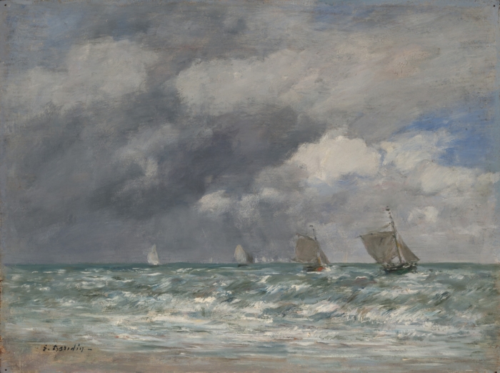 Sailboats at Trouville - Eugène Boudin Tablo