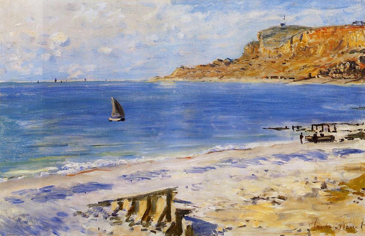 Sailing At Sainte Adresse (1873) - Claude Monet Tablo