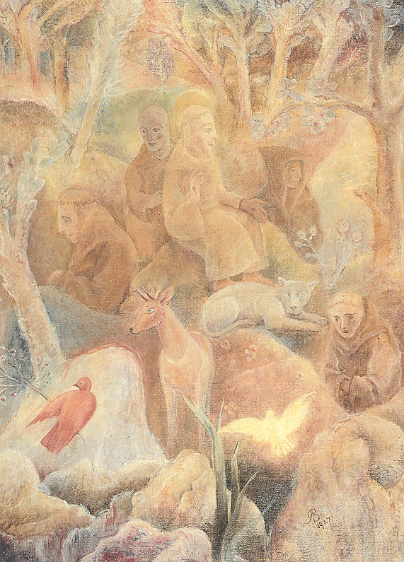 Saint Francis in the Woods (1927) - Albert Bloch Tablo
