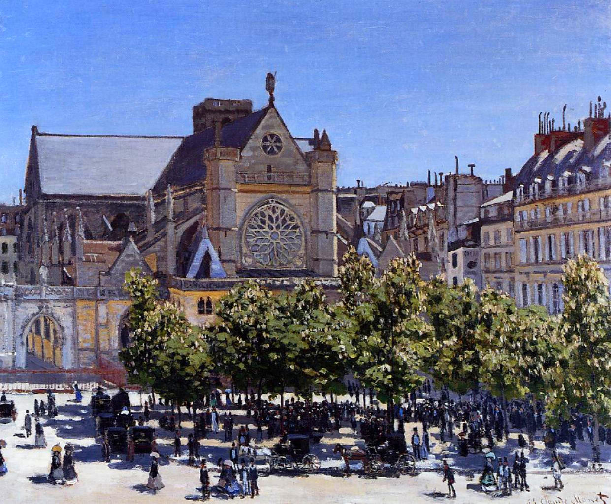Saint Germain l'Auxerrois (1867) - Claude Monet Tablo