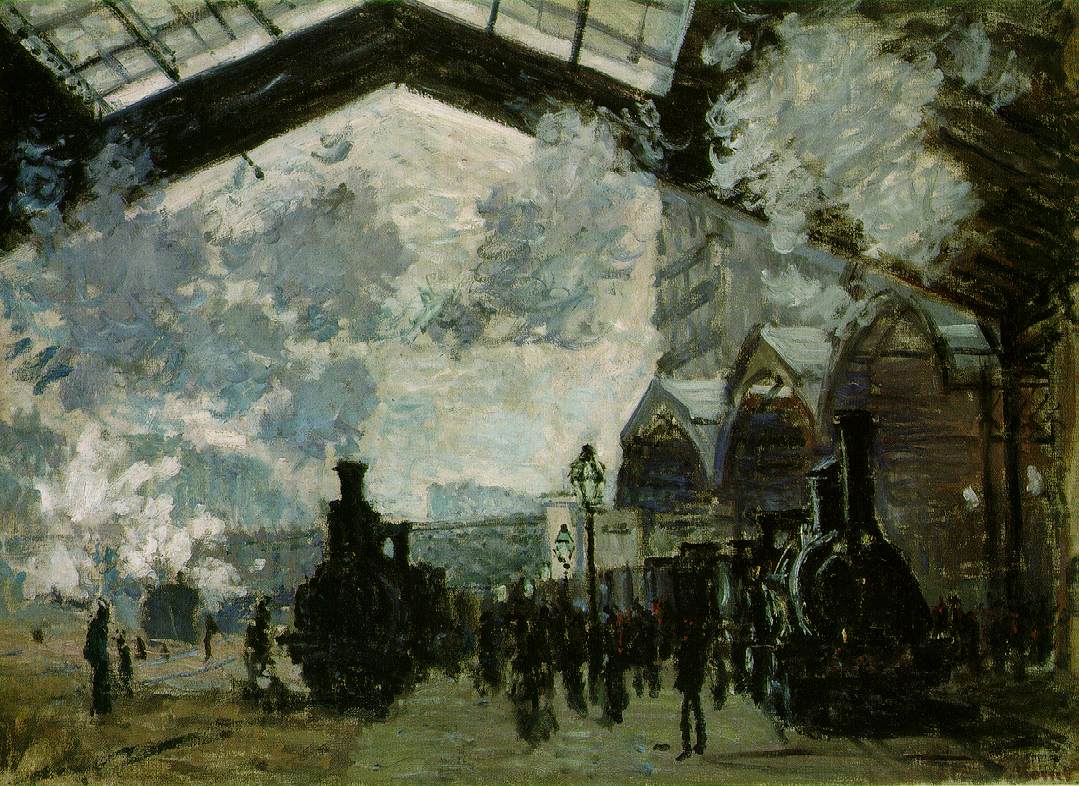 Saint Lazare Station (1877) - Claude Monet Tablo