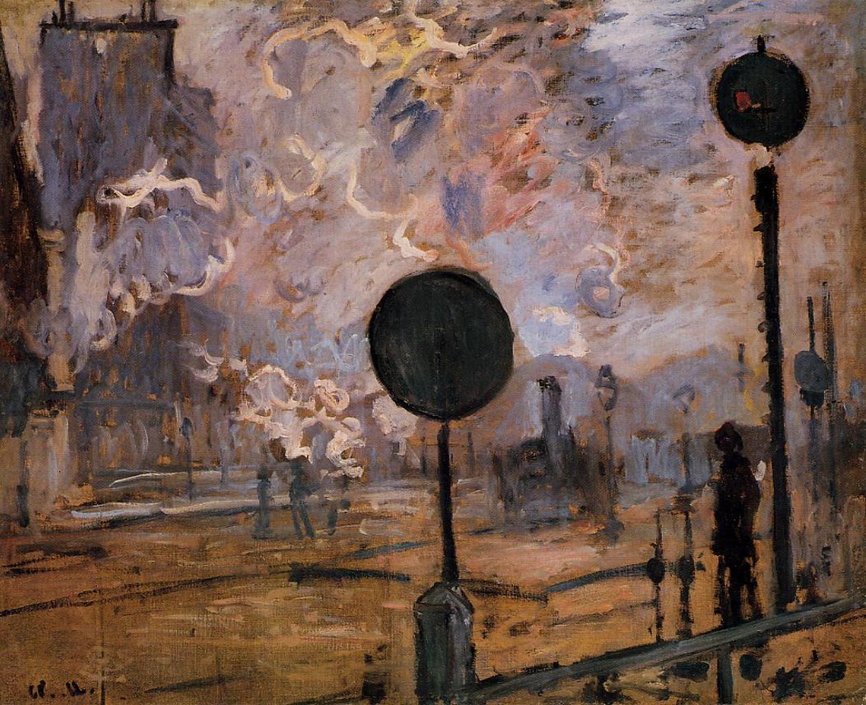 Saint Lazare Station, Exterior (1877) - Claude Monet Tablo