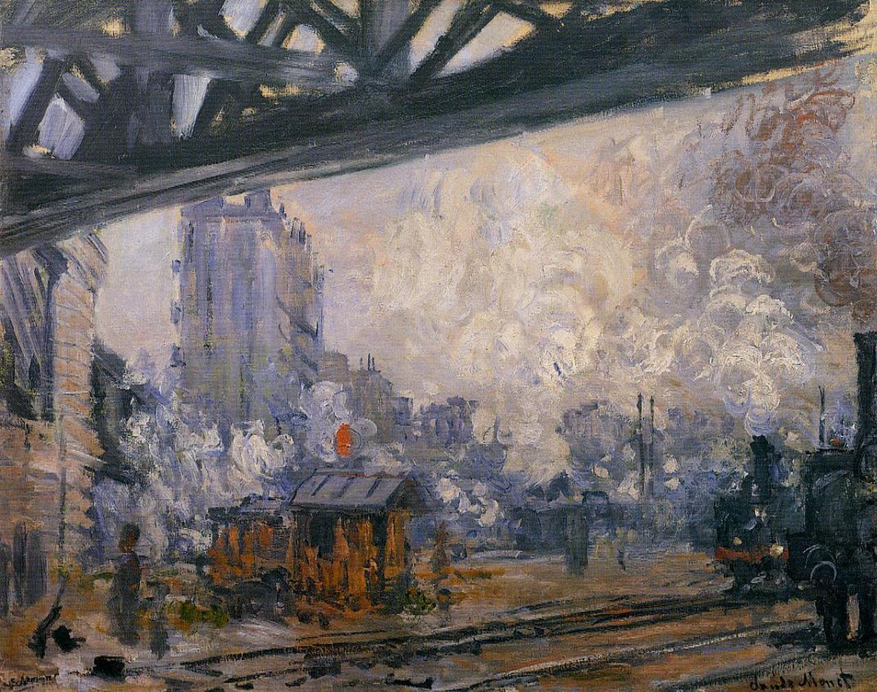 Saint Lazare Station, Exterior View (1887) - Claude Monet Tablo
