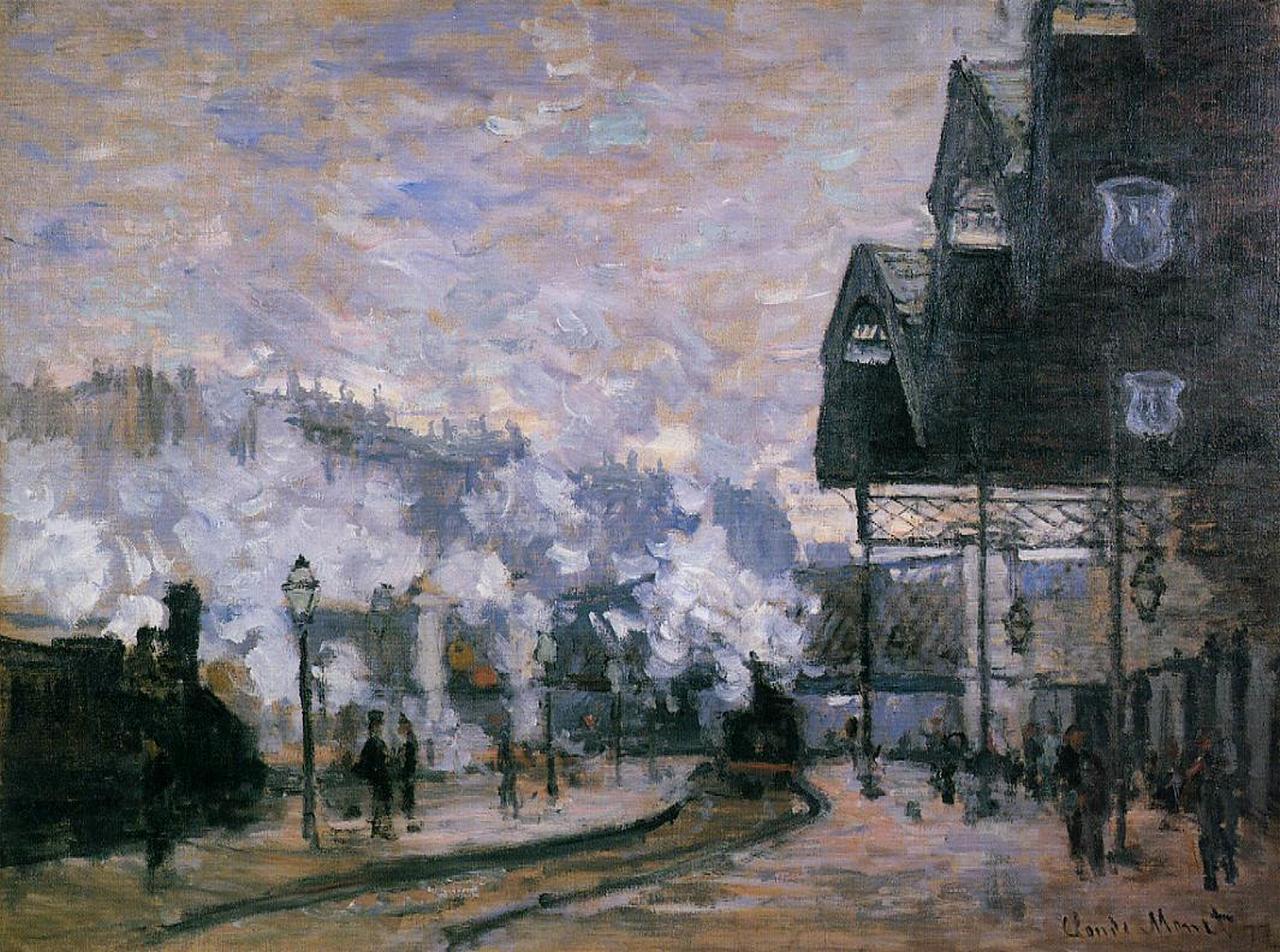 Saint Lazare Station, the Western Region Goods Sheds (1877) - Claude Monet Tablo