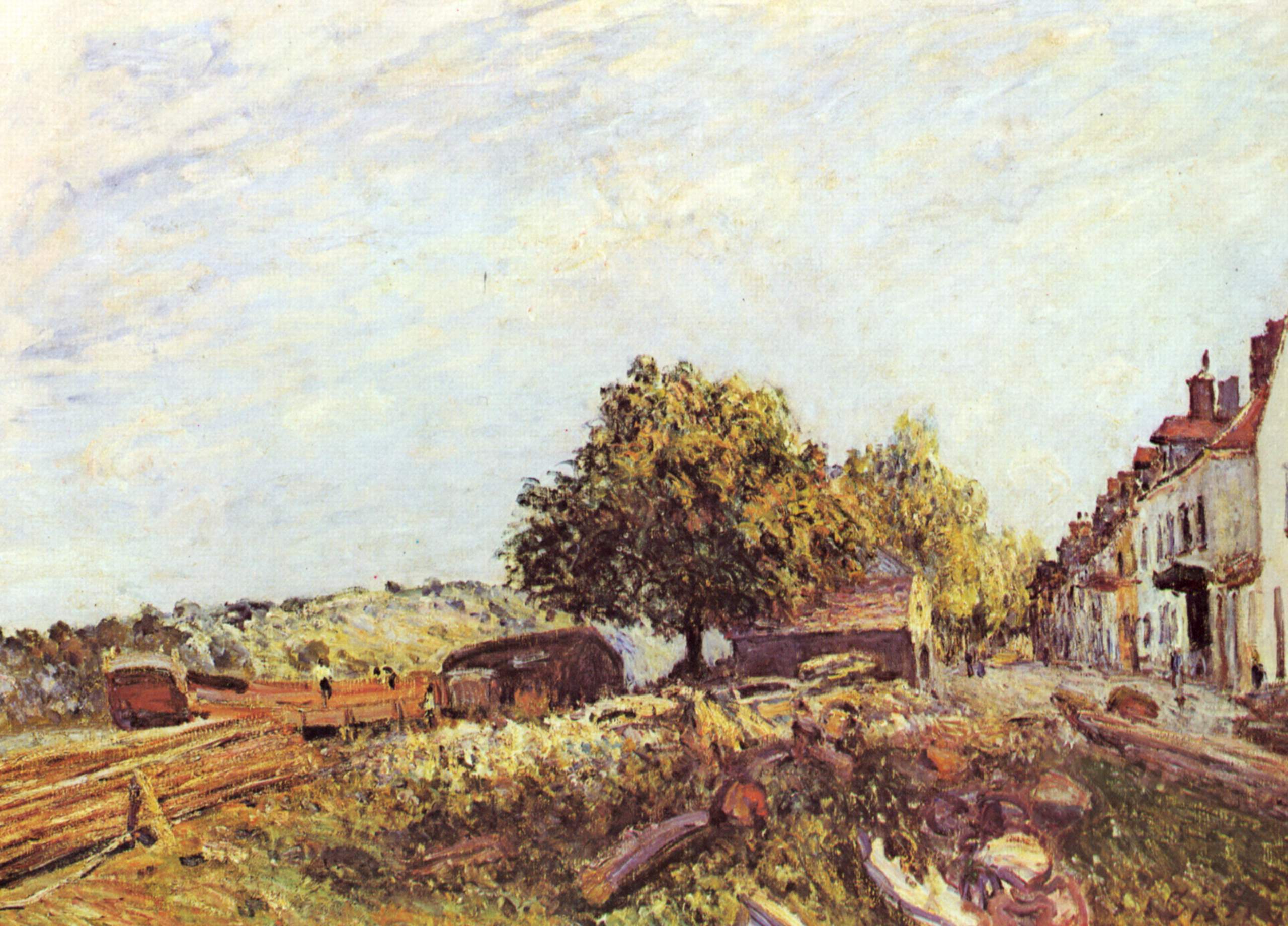 Saint Mammès in Morning (1890) - Alfred Sisley Tablo