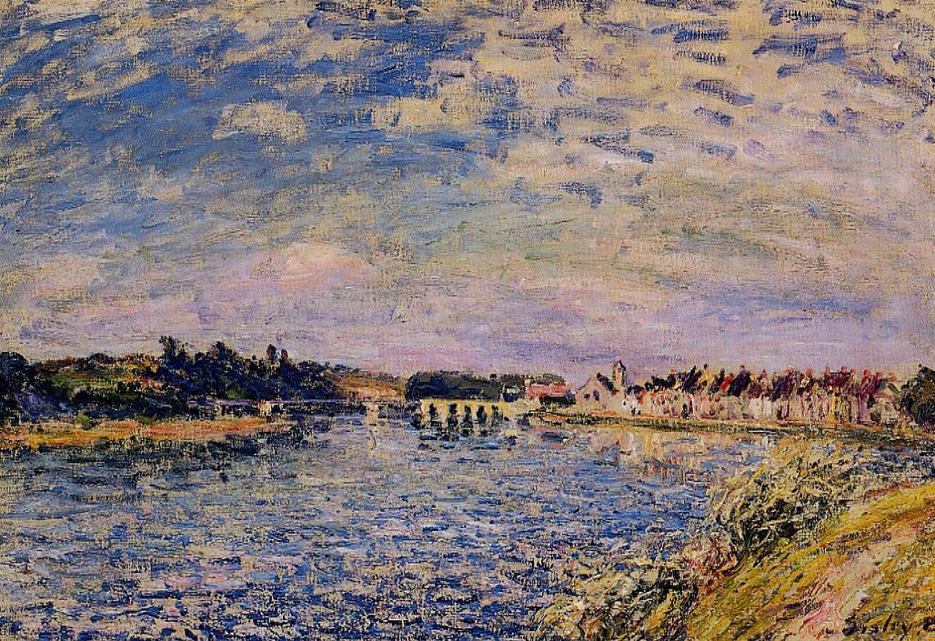 Saint Mammes Evening (1885) - Alfred Sisley Tablo