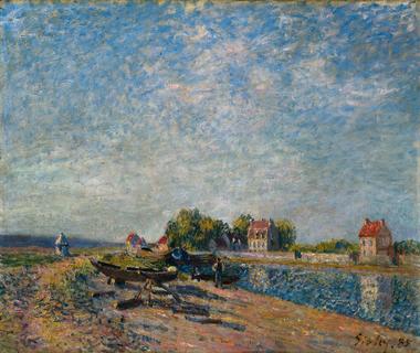 Saint Mammes, Loing Canal (1885) - Alfred Sisley Tablo