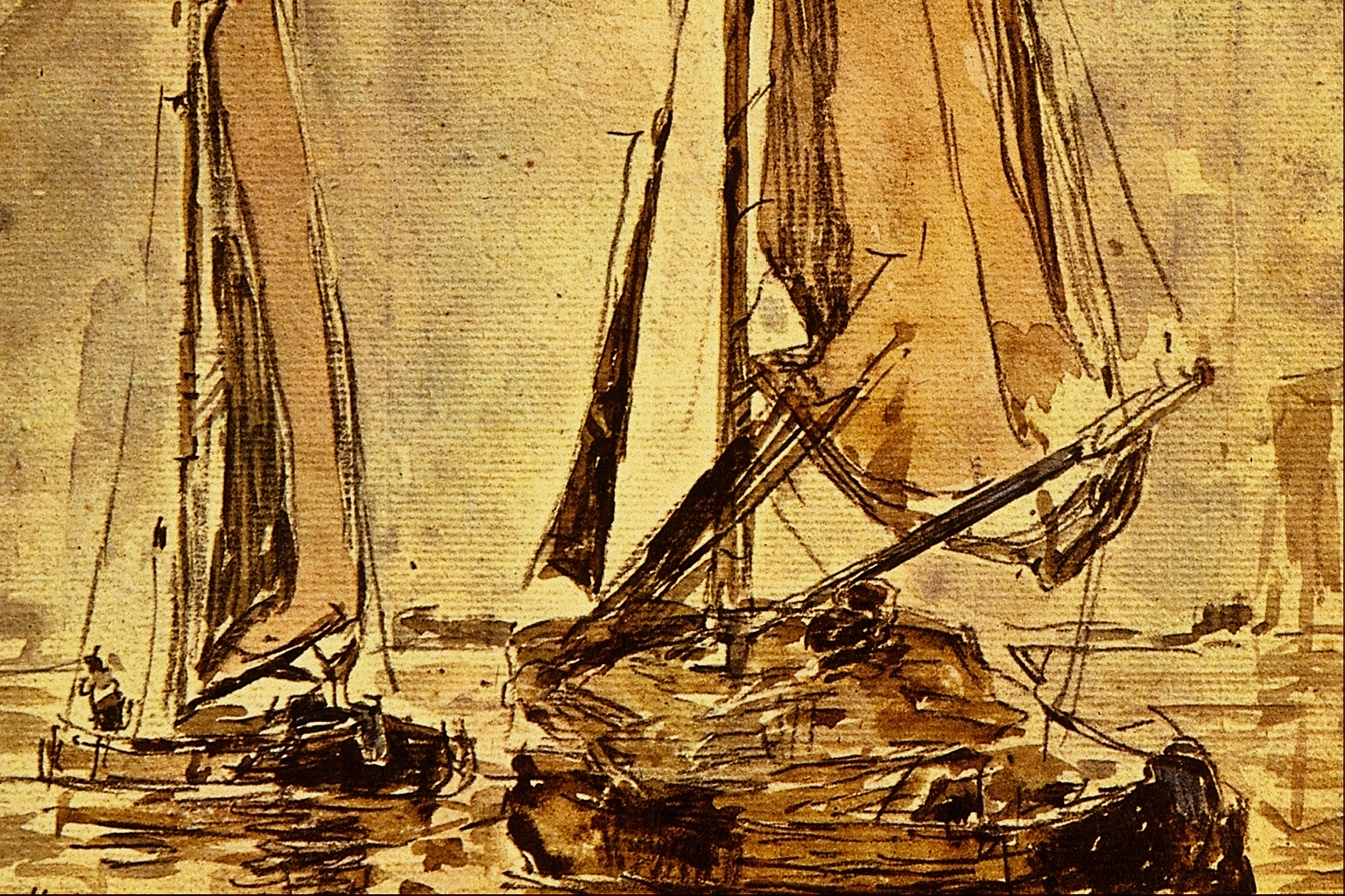Seascape - Eugène Boudin Tablo
