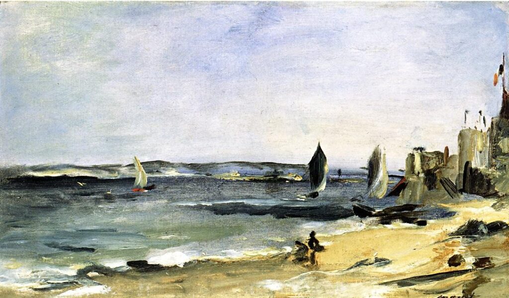 Seascape at Arcachon (Arcachon, beautiful weather) (1871) – Edouard Manet Tablo