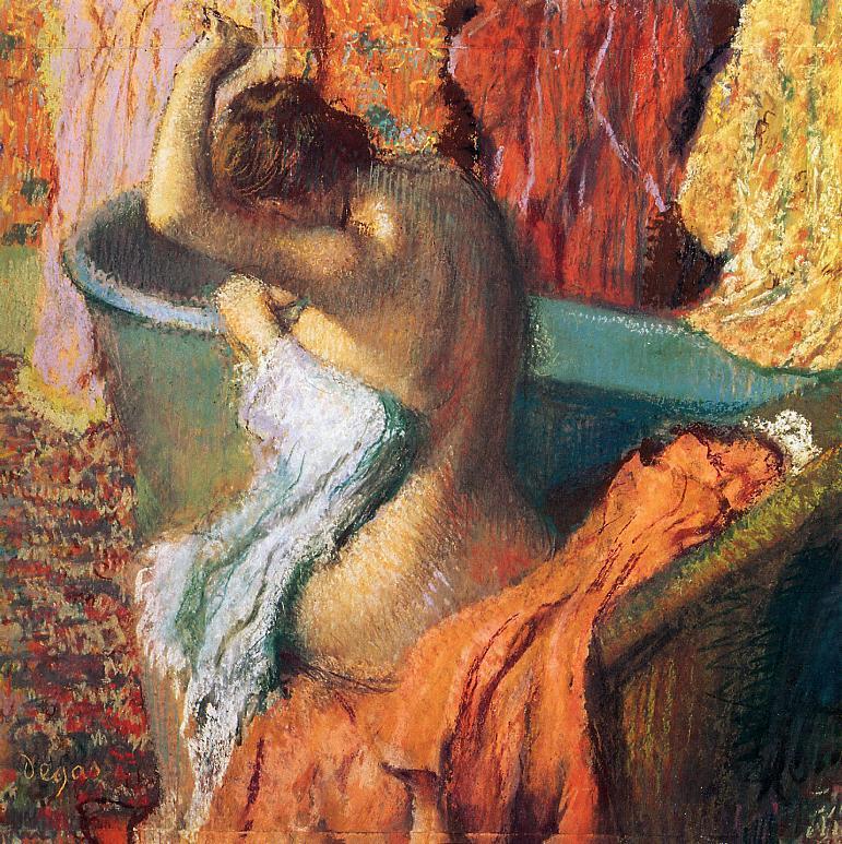 Seated Bather (1899) - Edgar Degas Tablo